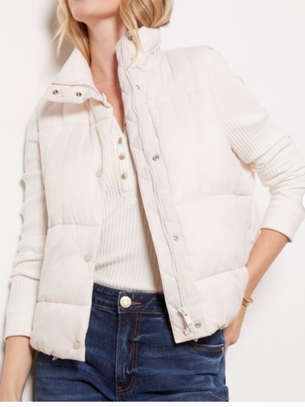 Z Supply Cream Puffer Vest
